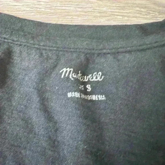 Madewell Black Whisper Cotton V-Neck Pocket Front Tank Top Small - Picture 5 of 5